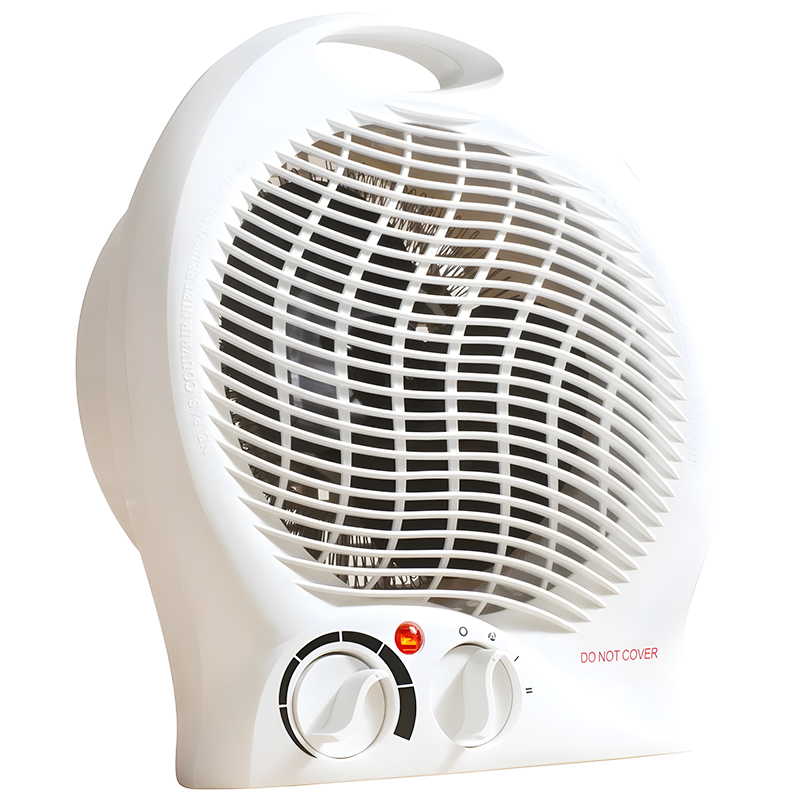 2000W Plastic Upright Fan Heater Portable Heater with Thermostat White Home