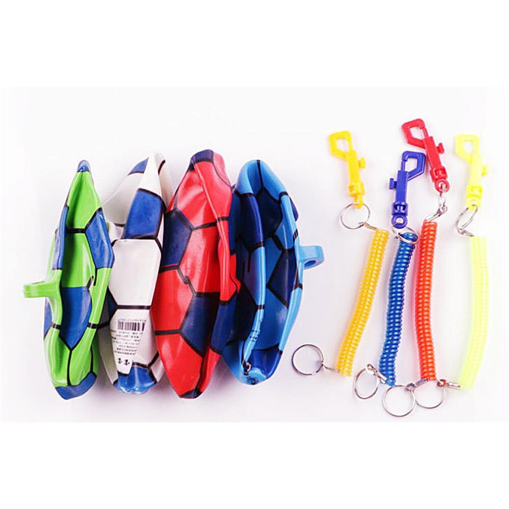 Inflatable Football with Springy String Kids Toy Ball for Outdoor Sports Red Gift