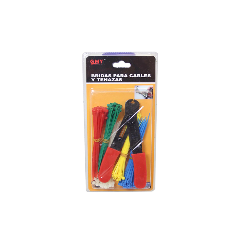 Cable Tie Set DIY Tool Kit Nylon Self-locking Cable Zip Ties with Cutter Home