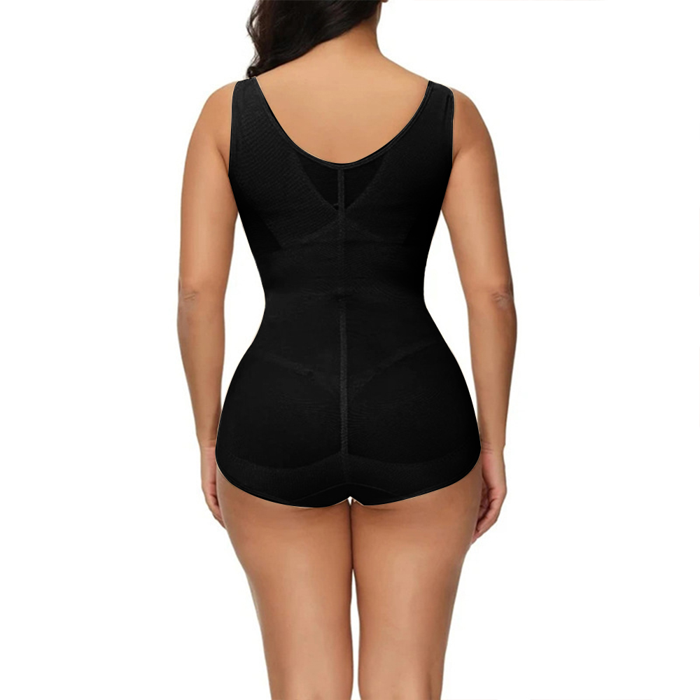 Mesh Slimming Bodysuits Waist Trainer Body Shaper Tummy Control Top for Women Black M  Gift