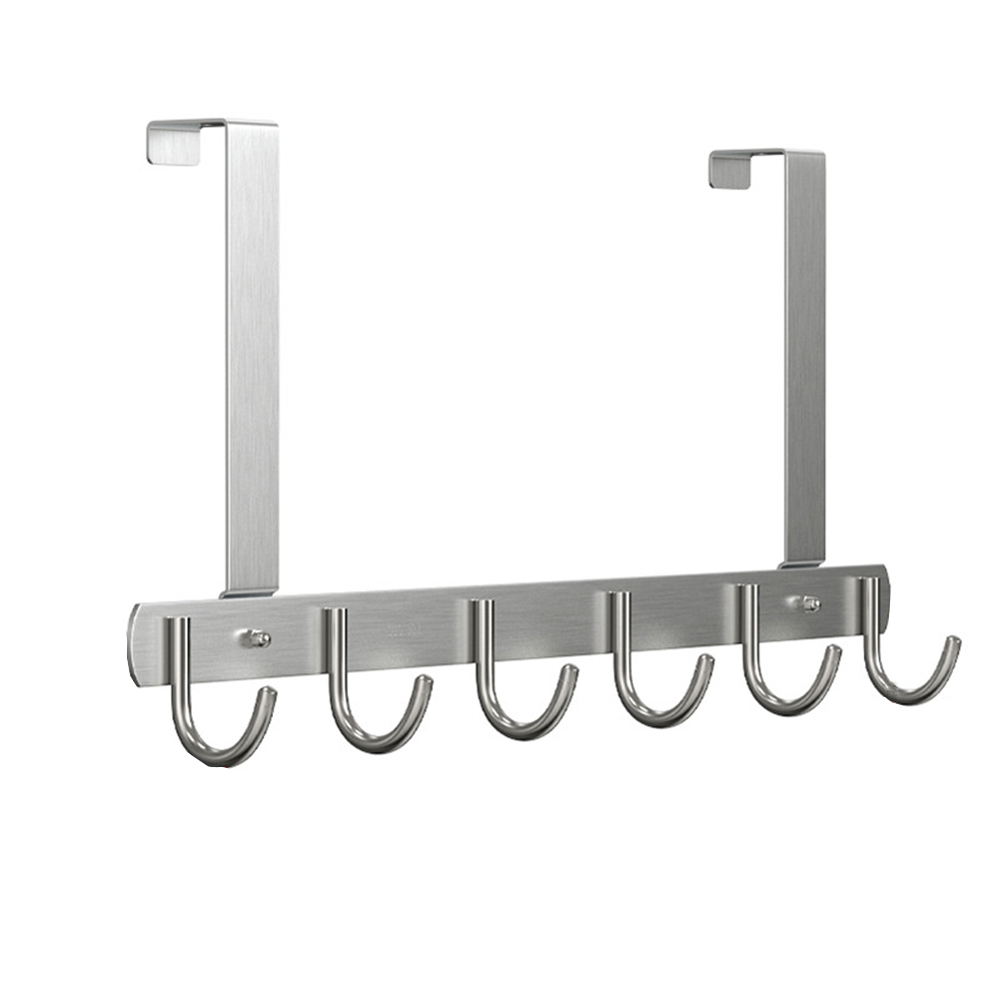 Long Over The Door Hooks Stainless Steel Towel Rack Hooks 6 Hooks Home