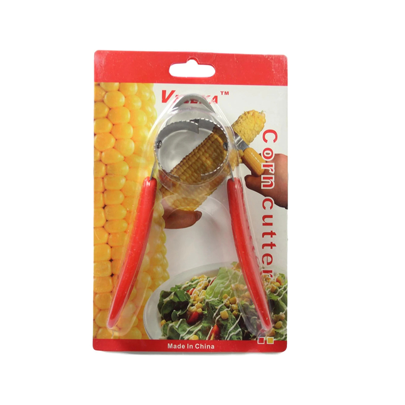 One Step Corn Peeler Thresher Tool Cob Kerneler Cutter Stripper for Kitchen Red Home