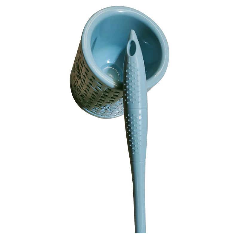 44 cm Plastic Bathroom Toilet Brush with Stand - Random Colour Home