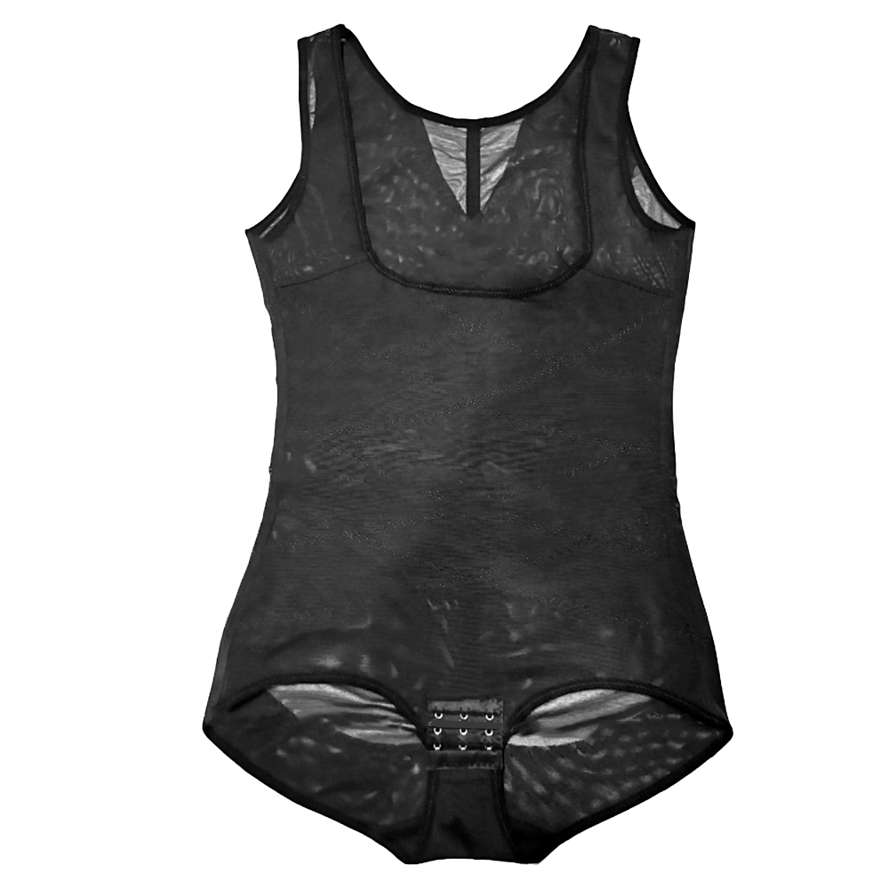 Mesh Slimming Bodysuits Waist Trainer Body Shaper Tummy Control Top for Women Black M  Gift