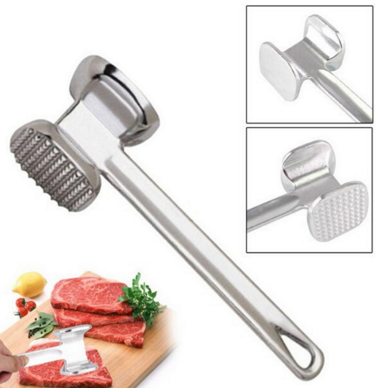 22cm Aluminium Meat Mallet Tenderiser Metal Double Sided Hammer for Home BBQ Home