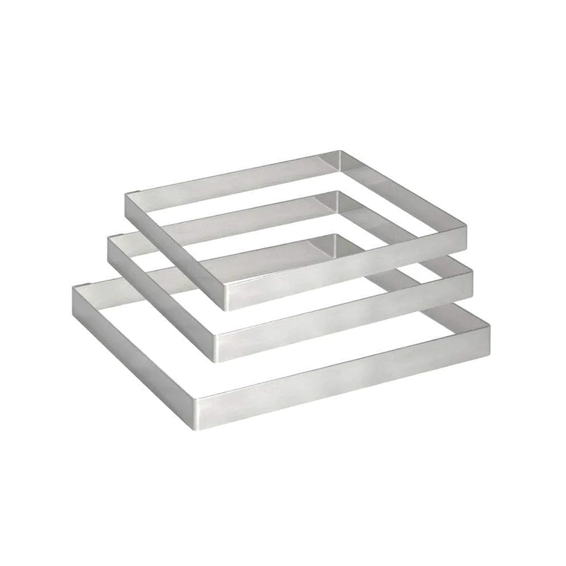 3 Piece Rectangle Cake Baking Mould Stainless Steel Cake Baking Tool Home