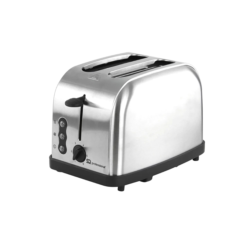 900W Metallic 2 Slice Toaster Stainless Steel Kitchen Toaster Silver Home