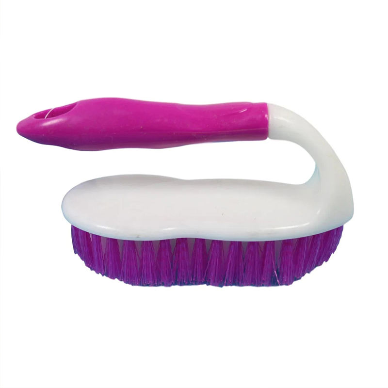 15cm Scrub Brush Cleaning Brush with Handle and Stiff Bristles Random Colour Home