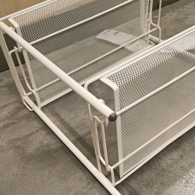 Office Metal Storage Rack 2 Tier Versatile Organizer 33 x 35 x 17 cm Random Colours Gift