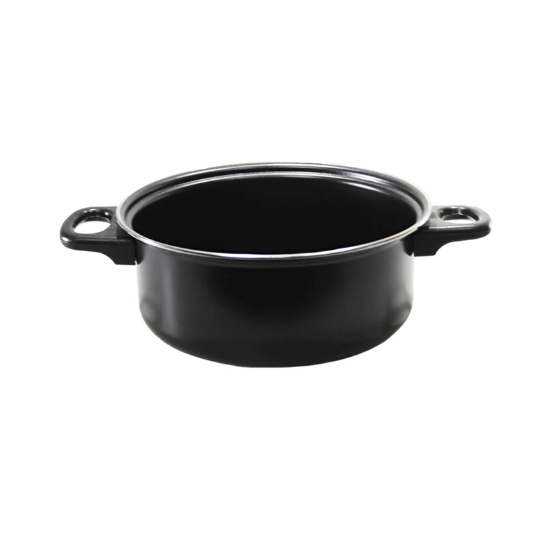 4 pcs Carbon Steel Non Stick Cookware Pan Set with Glass Lid Home