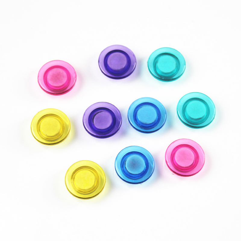 Assorted Colour Fridge Suction Magnets Stationery 30mm 10 Pack Gift