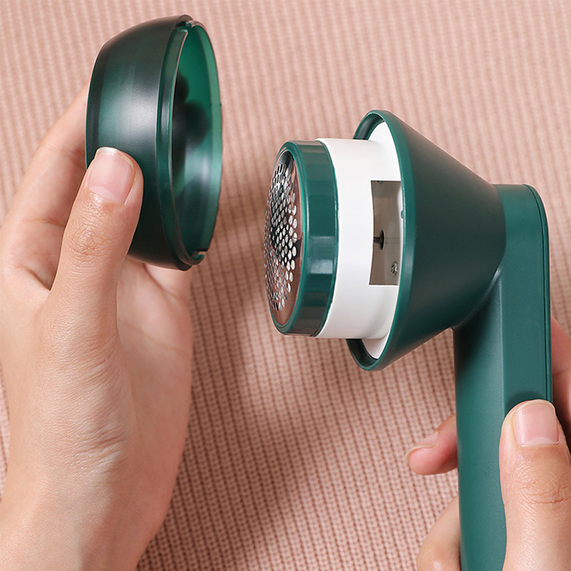 Electric Lint Fuzz Ball Remover USB Rechargeable 15.5 cm Fabric Shaver Green Home