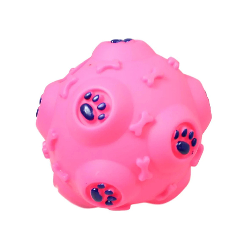 Puppy Teeth Cleaning Ball Dogs Pets Fetch Chew Ball Silicone Sound Making - Random Colours Home