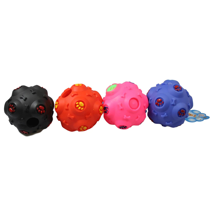 Puppy Teeth Cleaning Ball Dogs Pets Fetch Chew Ball Silicone Sound Making - Random Colours Home