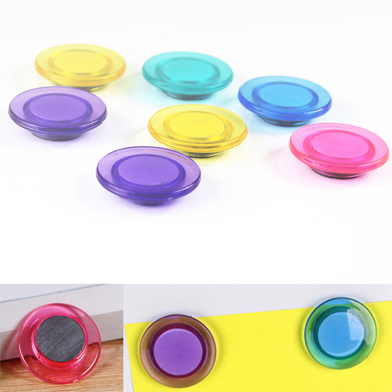 Assorted Colour Fridge Suction Magnets Stationery 30mm 10 Pack Gift