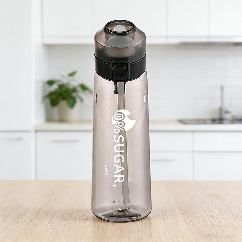 Air Water Bottle Taste Pod AIR Fruit Fragrance Flavored Water Bottle Gifts Black