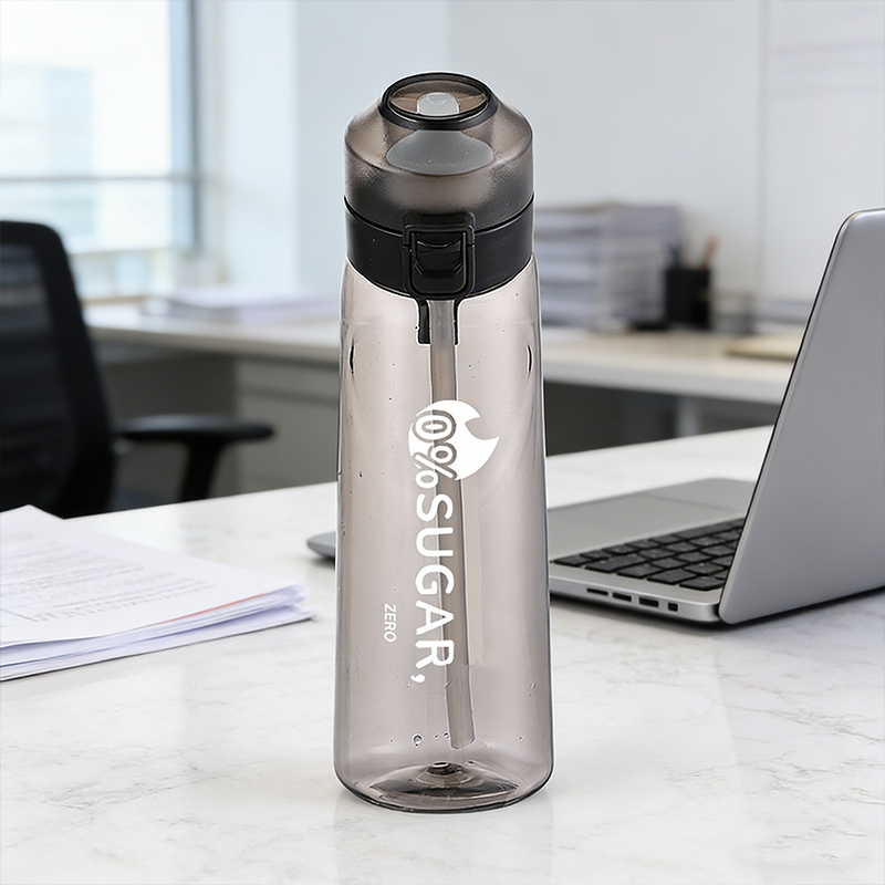 Air Water Bottle Taste Pod AIR Fruit Fragrance Flavored Water Bottle Gifts Black