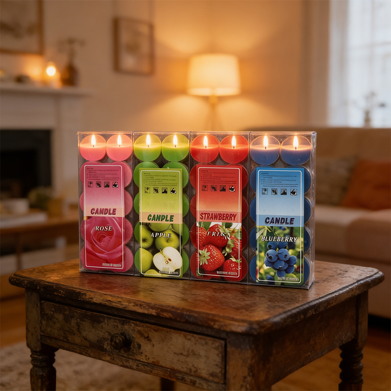 10PCS Scented Wax Tea Light Candles Assorted Scents Scent Random Sent