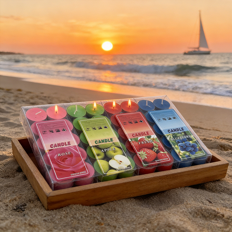 10PCS Scented Wax Tea Light Candles Assorted Scents Scent Random Sent