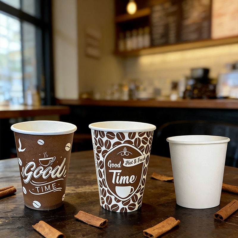 50PCS 8oz Disposable Paper Drinking Cups Paper Cups for DIY Wedding Party Picnic BBQ Random Color