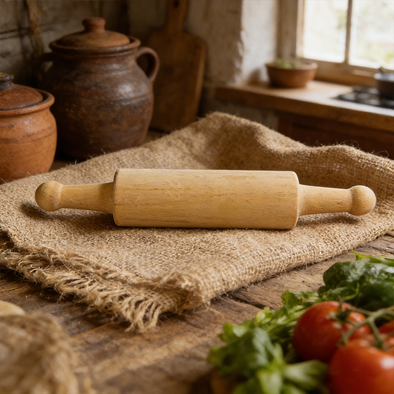 Mini Chapatti Baking Wooden Rollers Dough Roller DIY Crafts Tool 20cm