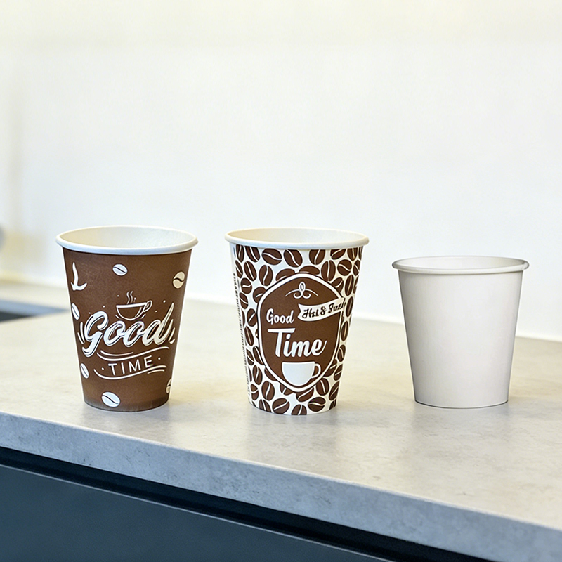 50PCS 8oz Disposable Paper Drinking Cups Paper Cups for DIY Wedding Party Picnic BBQ Random Color