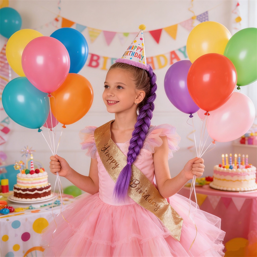 27.5 Inch Claw Clip Purple Braided Hair One Piece Fake Hair Ponytail Hair Extension Easy Install for Kids Women Cosplay Stage Party