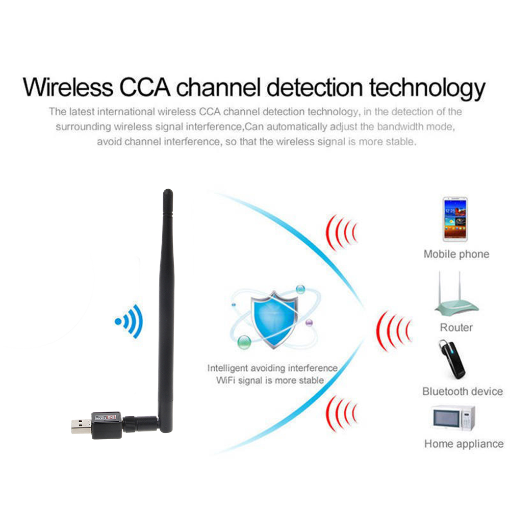 600Mbps USB WiFi Dongle Wi-Fi Adapter USB Wireless Network Card Wireless Adapter Wi-Fi Receiver Dongle