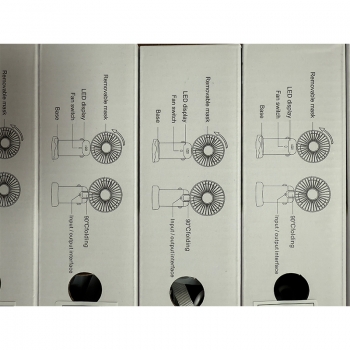 USB charging mini handheld fan with LED display, dimensions 18.8 x 9 x 4.65 cm - pink