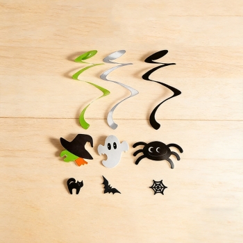 Hanging Halloween Spiral Decorations 46 cm Pack of 3 Assorted Random Sent