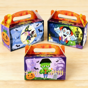 Halloween Party Lunch Boxes Large 3 Assorted Designs Random Sent