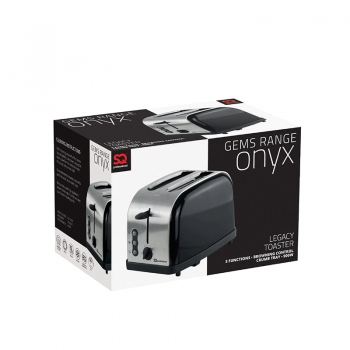 900W Metallic 2 Slice Toaster Stainless Steel Kitchen Toaster Silver Home