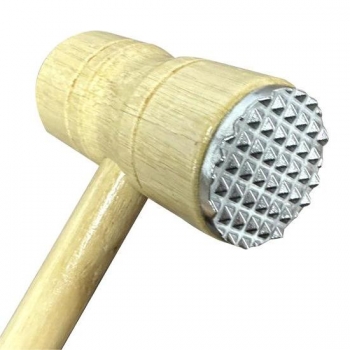 Wooden Meat Tenderizer Mallet Teeth Steak Pointed Round Hammer Home