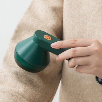 Electric Lint Fuzz Ball Remover USB Rechargeable 15.5 cm Fabric Shaver Green Home