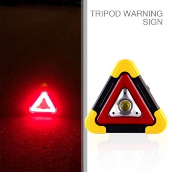 Car Emergency Triangle Warning Light Multi-Function Working COB Light with Handle Home