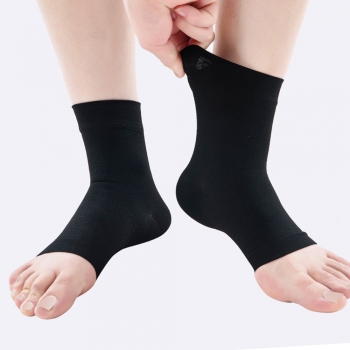 Ankle Compression Sleeve Open Toe Сompression Socks Black M Gift