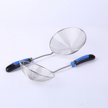 Stainless Steel Wire Skimmer Spoon 44cm Handle Mesh Filter for Frying Food Pasta Spaghetti Noodle BBQ Home
