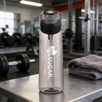 Air Water Bottle Taste Pod AIR Fruit Fragrance Flavored Water Bottle Gifts Black