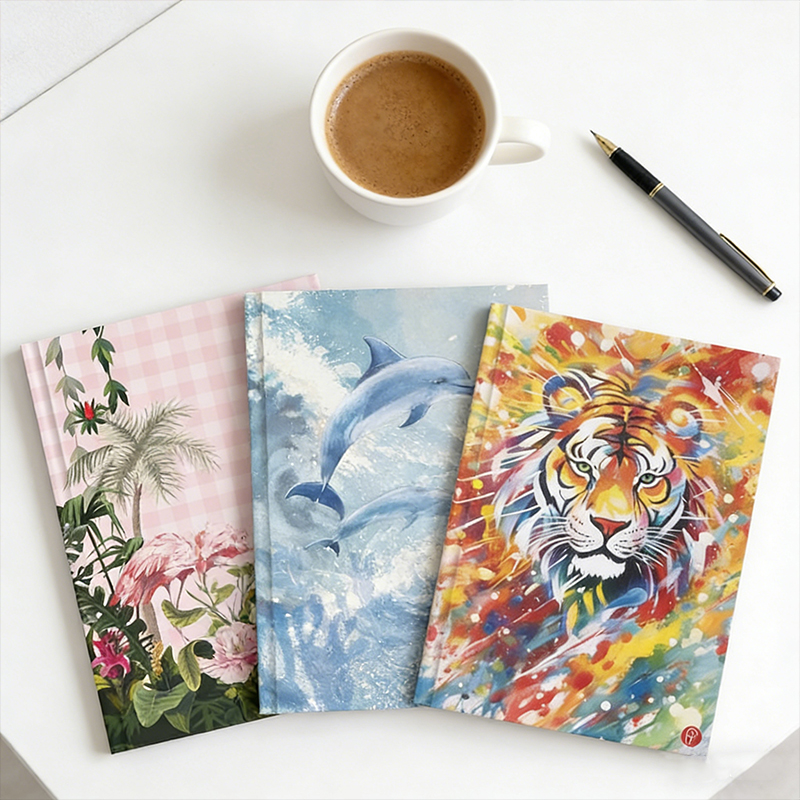 Animal Pattern Notebook A4 Hardback Notebook Random Color