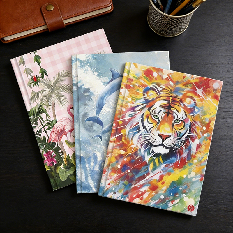 Animal Pattern Notebook A4 Hardback Notebook Random Color