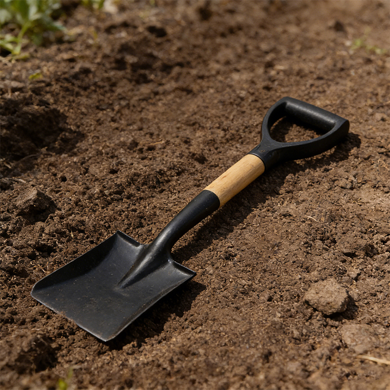 27 Inch Garden Shovel with D Grip Square Border Spade Digging Spade