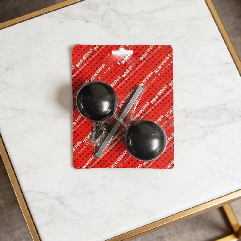 2PCS 1/4 Inch Black Sprung Mortice Knob Handle