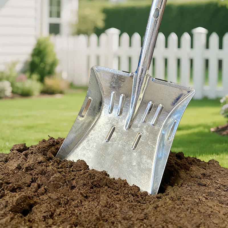 9 Inch Hand Coal Shovel Silver Metal Shovel Outdoor Garden Shovel