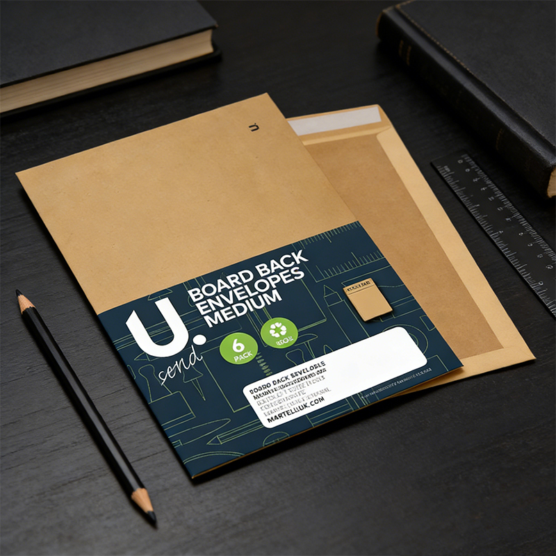 6PCS Medium Protective Mailing Envelopes Board Back Envelopes Kraft 120gsm 9 x 6.4 Inch