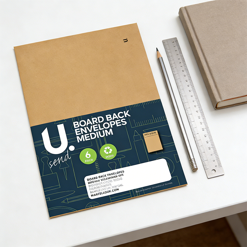 6PCS Medium Protective Mailing Envelopes Board Back Envelopes Kraft 120gsm 9 x 6.4 Inch