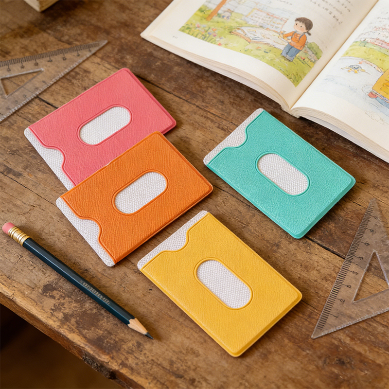 ID Card Holder Sleeve Plastic Student Bank Card Holder 90 x 60mm Random Colours