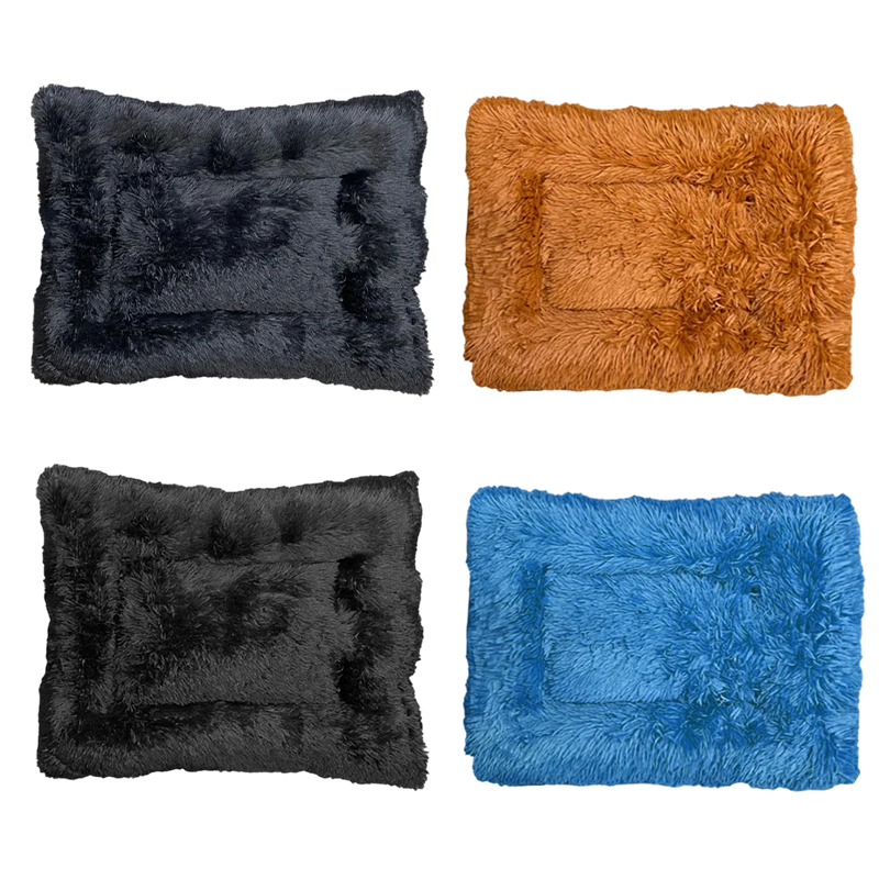 Soft Fluffy Plush Flat Animal Pet Sleeping Bed XL 70 x 60 x 10cm