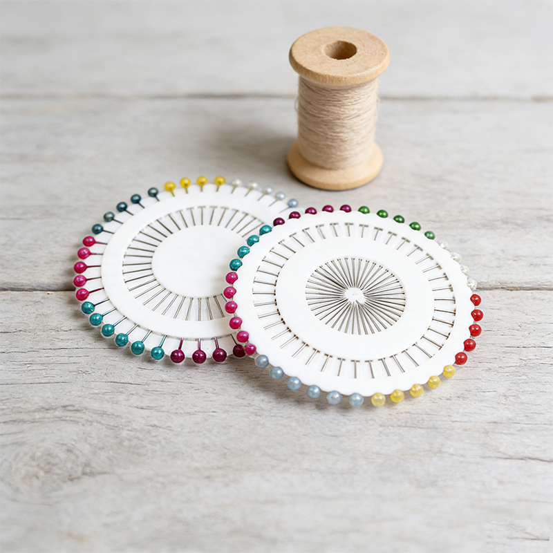 2PCS Sewing Needle Pin Wheels 40 Pins Ball Shaped Pin Heads Quilting Pins