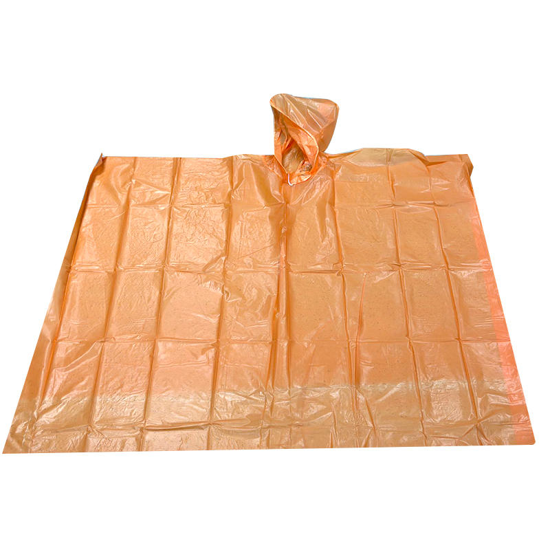 Lightweight Poncho Waterproof Raincoat for Childrens Boys Girls 45 x 72 inch - Orange