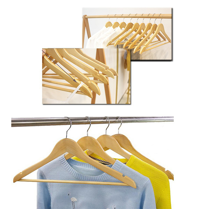 1 Pack of 20 pcs Wooden Clothes Coat Hangers 44 x 23 cm